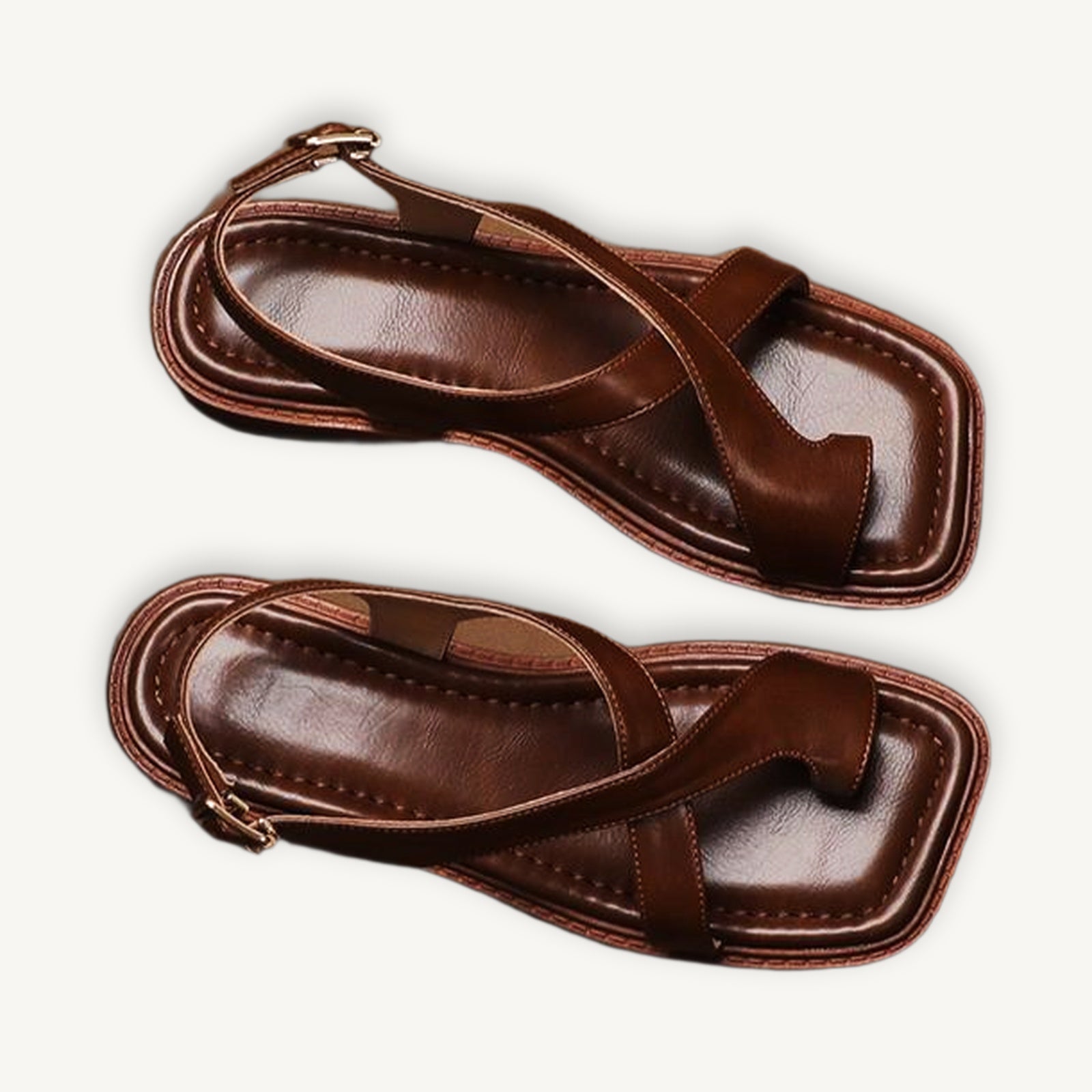 Ivy Cross Sandals brown top