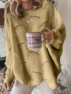 Adria | Solid Knit Sweater with Cutouts