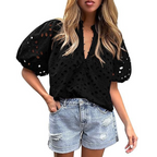 Mayumi Elegant Chic Puff Sleeve Long Sleeve Top | Sophisticated Everyday Top