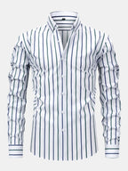 Julian | Long Sleeved Striped Shirt With Button