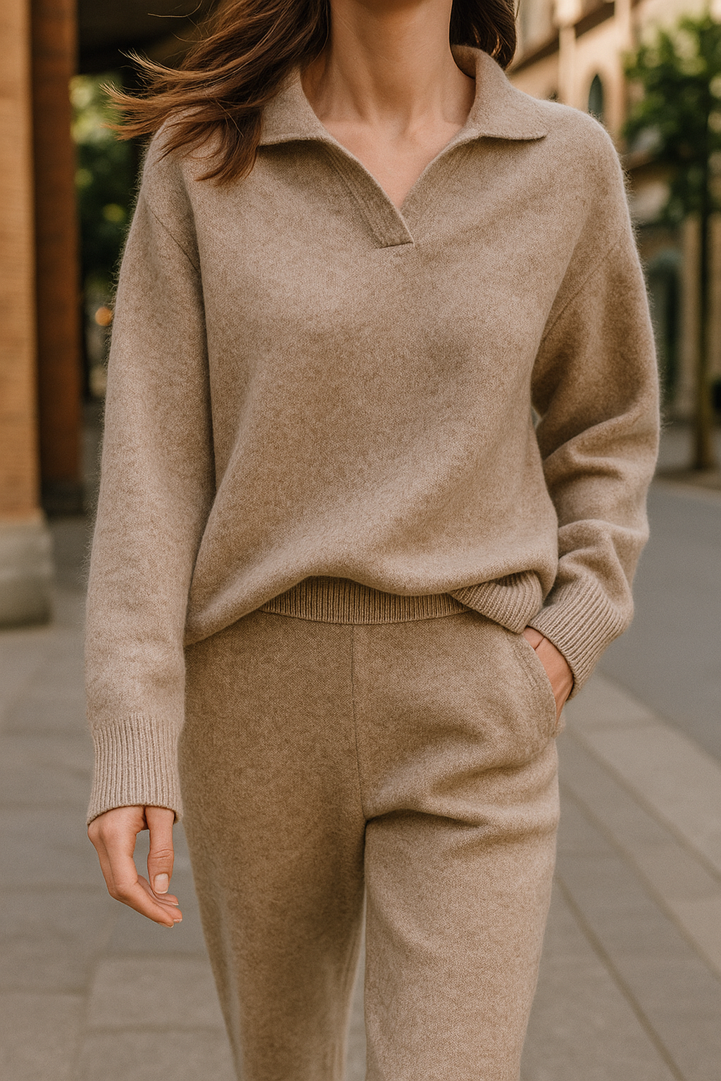 Nerissa | Polo Knit Set