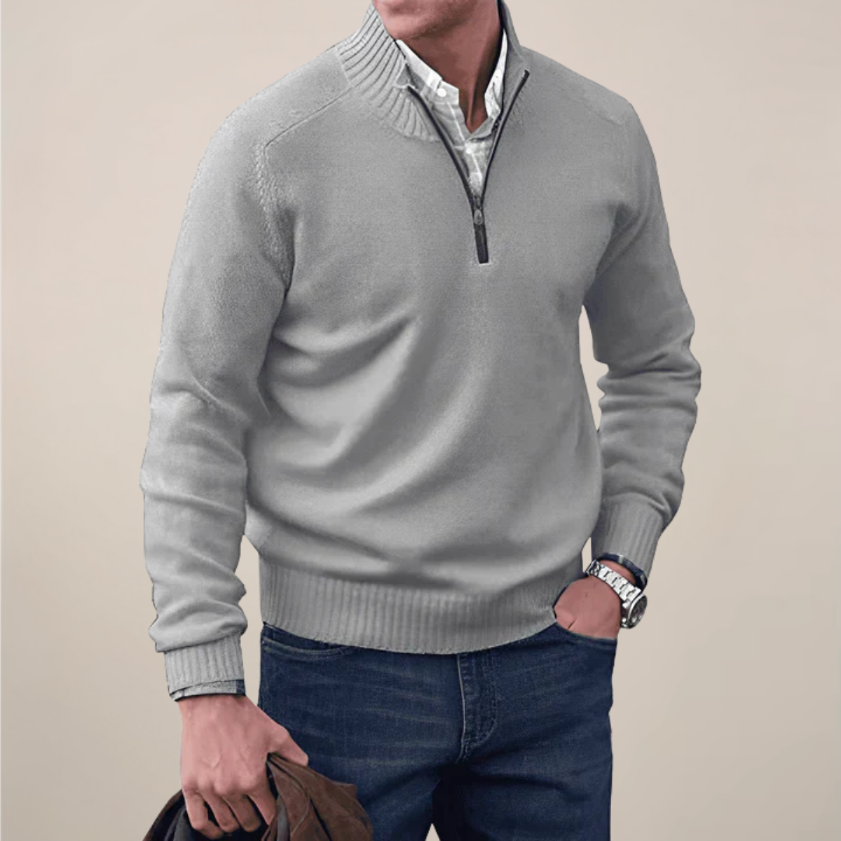 Wilm | Men’s Spring Half-Zipped Knit Sweater