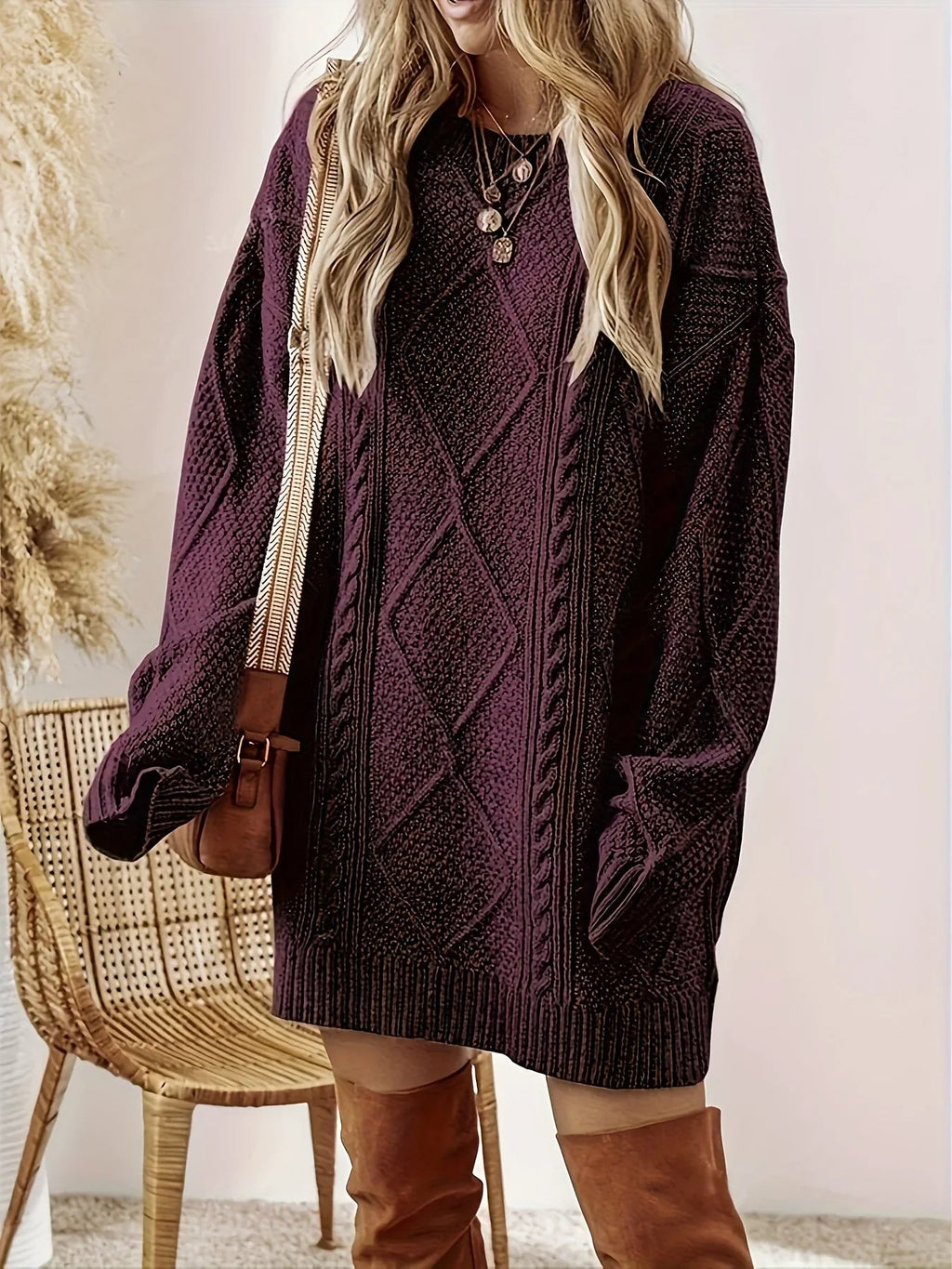 Juno | Cable Knit Sweater Dress
