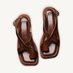 Ivy Cross Sandals brown top