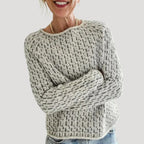 Muriel | Oversized Fine Knit Crew Neck Jumper