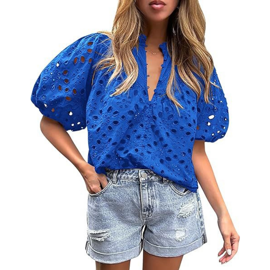 Mayumi Elegant Chic Puff Sleeve Long Sleeve Top | Sophisticated Everyday Top