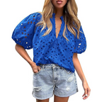 Mayumi Elegant Chic Puff Sleeve Long Sleeve Top | Sophisticated Everyday Top
