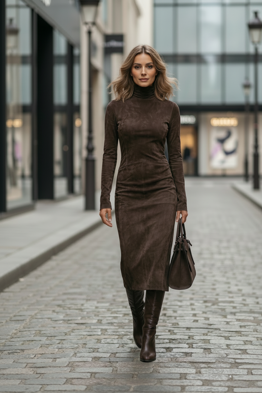 Onelia | Elegant Terracotta Dress.