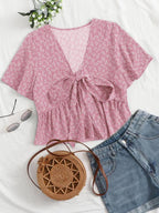 Althea | Casual Summer V-Neck Flowy Top