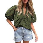 Mayumi Elegant Chic Puff Sleeve Long Sleeve Top | Sophisticated Everyday Top