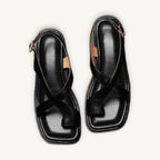 Ivy Cross Sandals black top