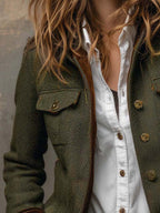 Jackie | Tweed Blazer With Velvet Trim