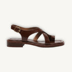 Ivy Cross Sandals brown side