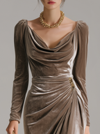 Elegant Velvet | Midi Dress