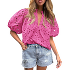 Mayumi Elegant Chic Puff Sleeve Long Sleeve Top | Sophisticated Everyday Top