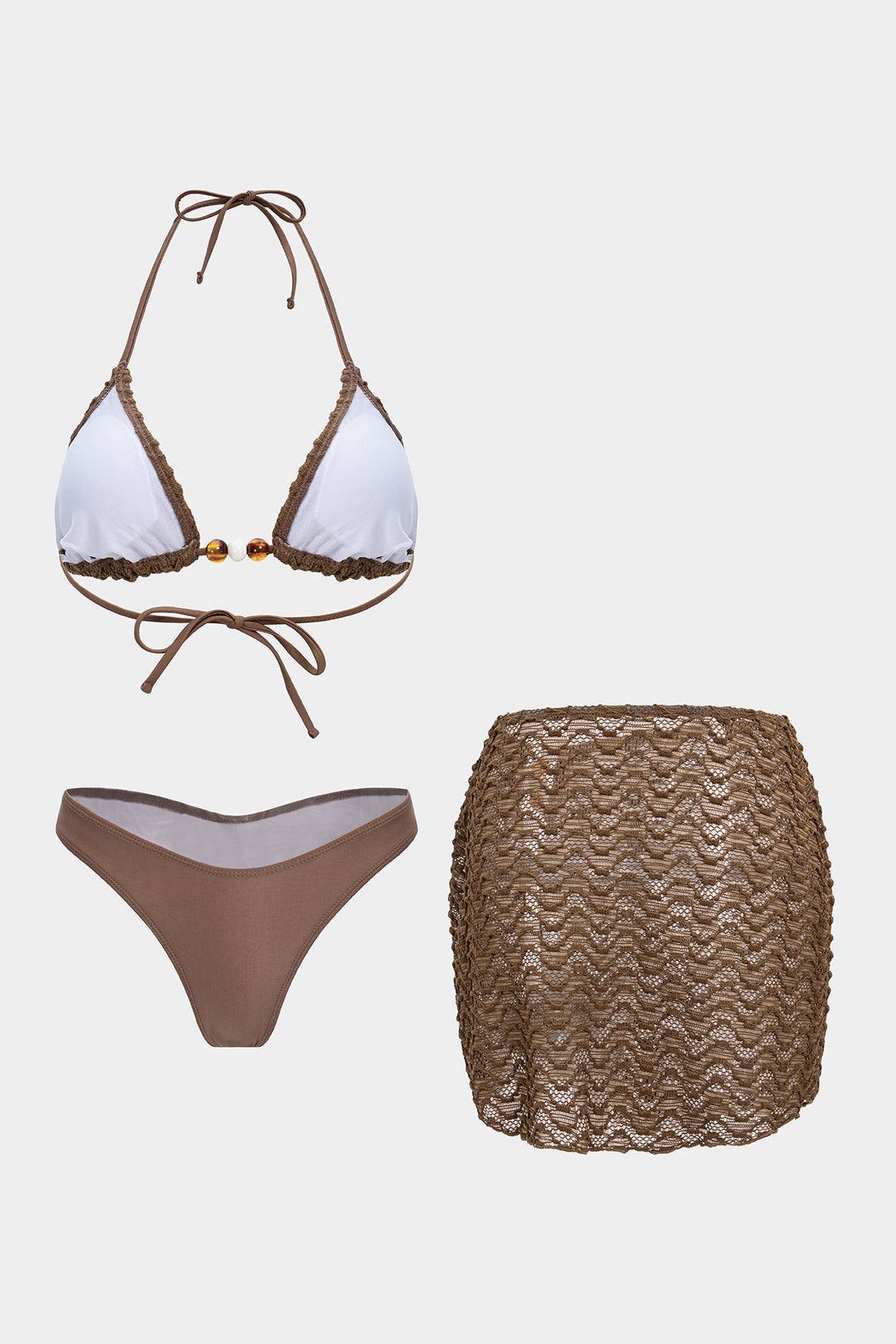 Adelaide bikini set in vibrant teal, featuring a fitted cut and smooth polyester jersey fabric. 4