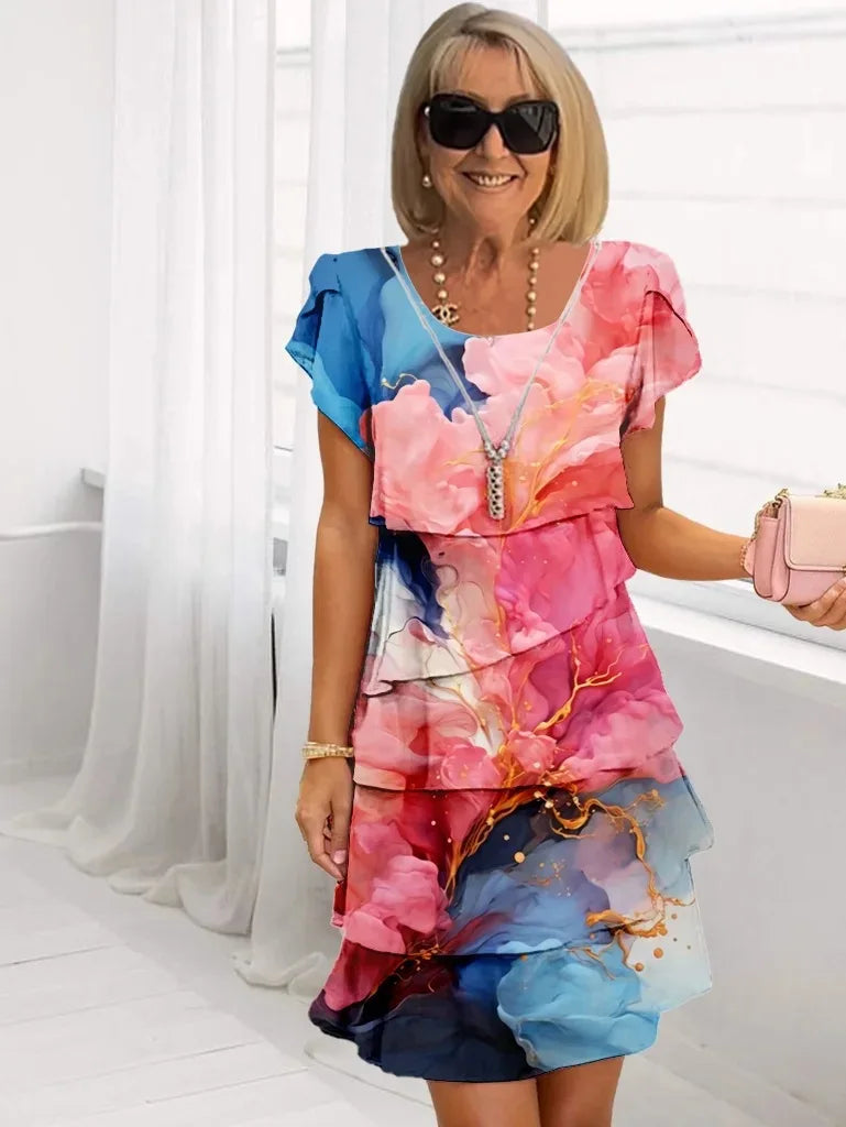 Adèle Ruffle Summer Dress 0