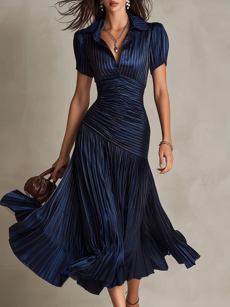Adriana Satin Midi Dress 0