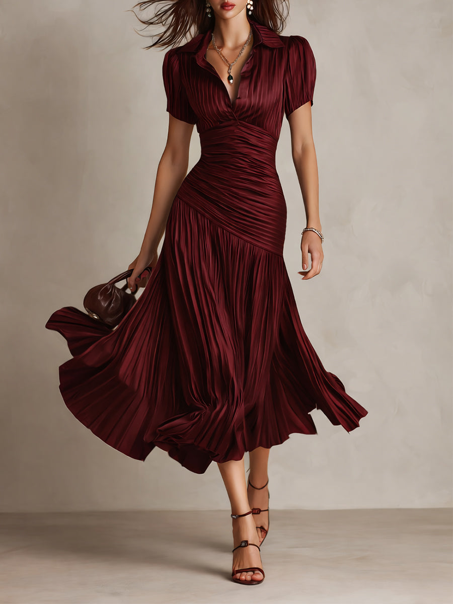 Adriana Satin Midi Dress 7