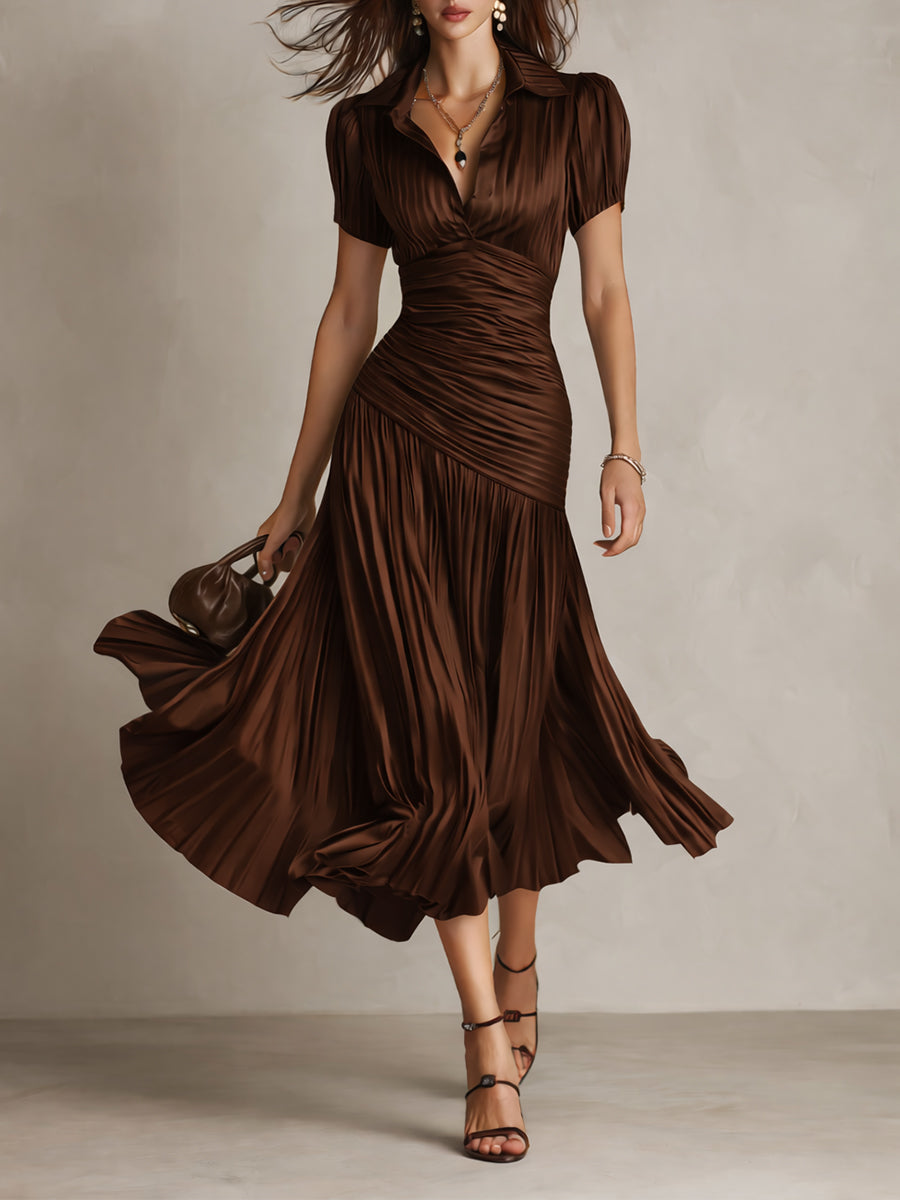 Adriana Satin Midi Dress 9