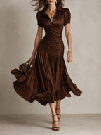 Adriana Satin Midi Dress 9