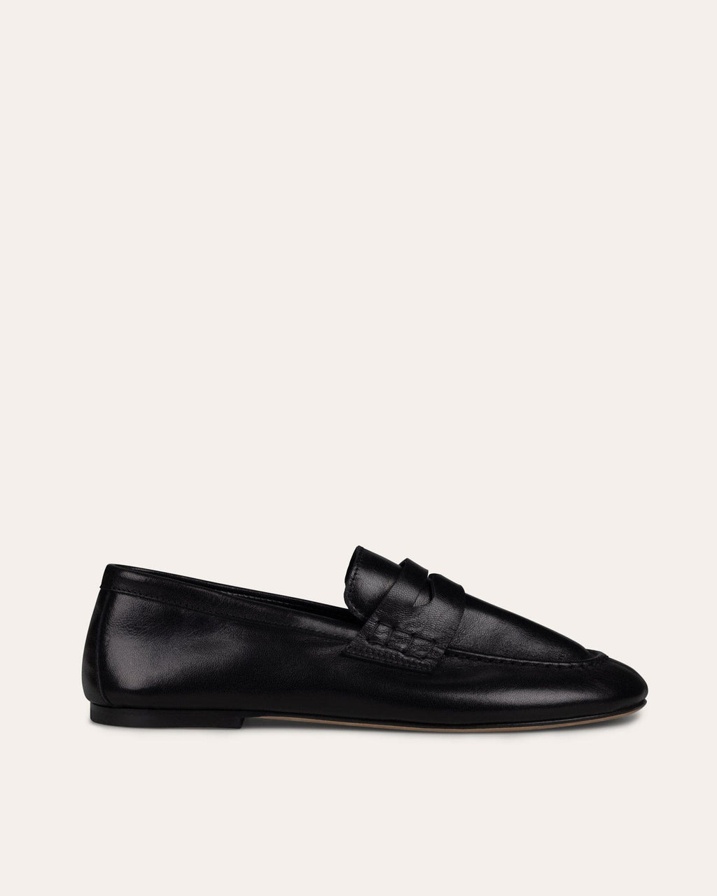 Alaric Balla Loafer Black Leather Slip-On, Handmade Italian, Low Heel 0