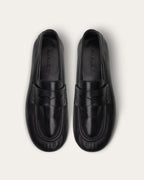 Alaric Balla Loafer Black Leather Slip-On, Handmade Italian, Low Heel 1