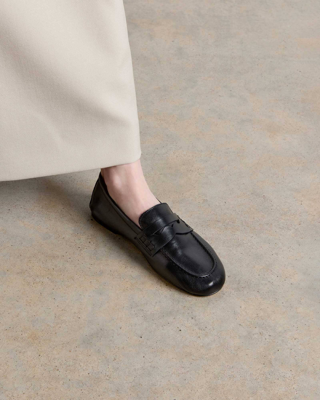 Alaric Balla Loafer Black Leather Slip-On, Handmade Italian, Low Heel 3