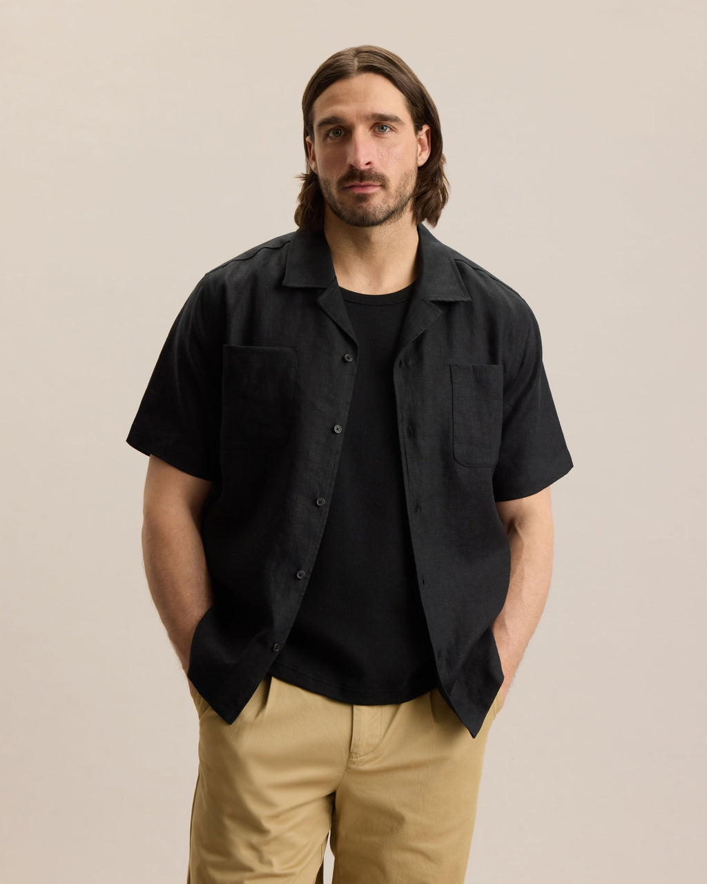 Alaric Linen Shirt Short Sleeve Relaxed Fit 0
