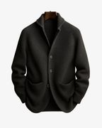 Andrew ribbed knit cardigan charcoal grey