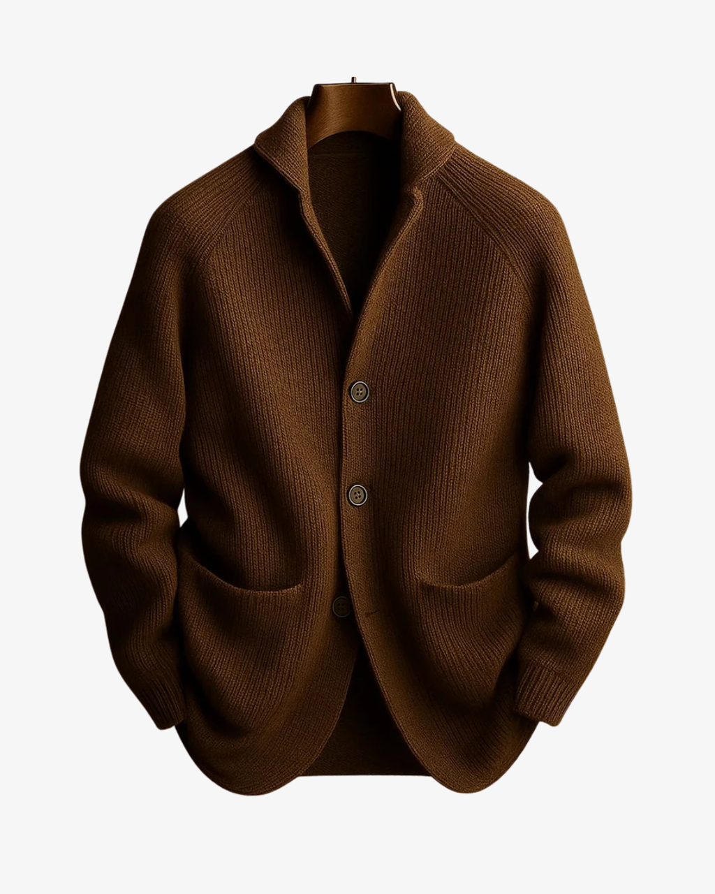 Andrew ribbed knit cardigan brown