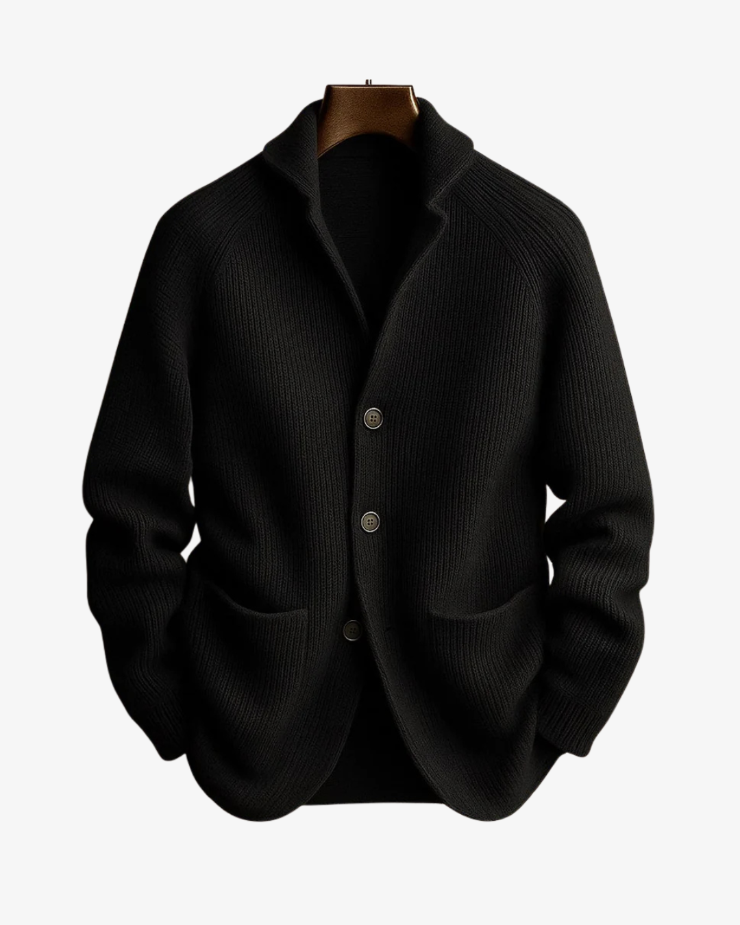 Andrew ribbed knit cardigan black