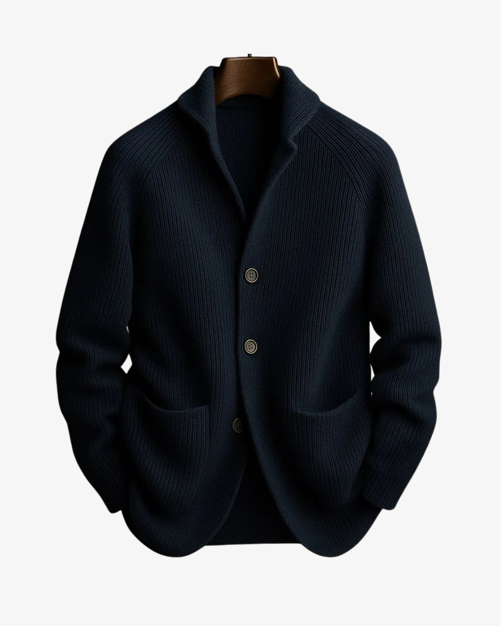 Andrew ribbed knit cardigan navy
