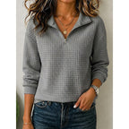 Annette quarter-zip sweatshirt grey
