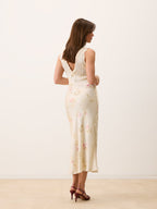 Anouk MINETTE Dress Floral Lace V-Neck Sleeveless Summer Wedding Guest 3