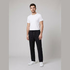 Lightweight aqua linen trousers in a relaxed fit, featuring a straight-leg style for comfortable wear. 2
