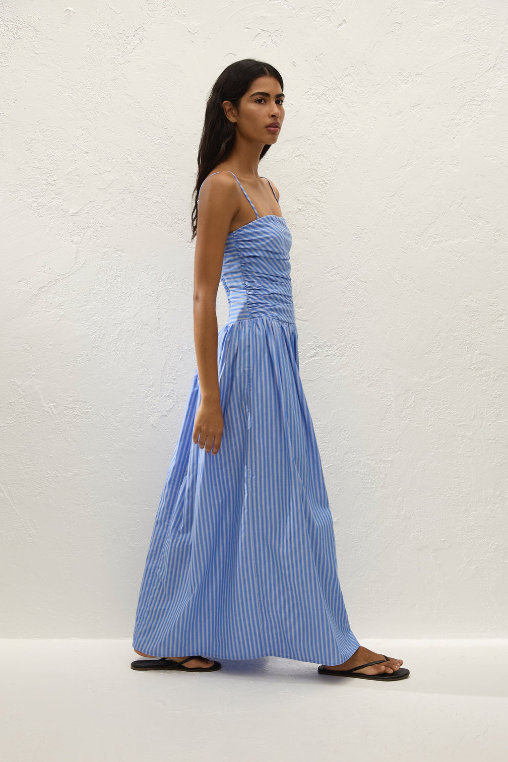 Bastien Portlligat Maxi Dress Joao Stripe Azulejo Blue 2