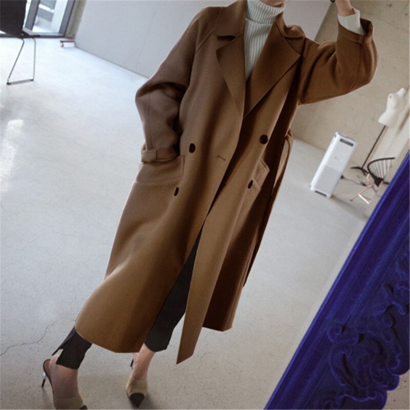 Evely | Elegant Wool-Like Trench Coat for Women