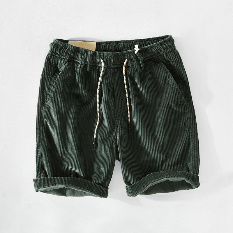 Light gray casual cotton shorts featuring a relaxed fit and adjustable drawstring. 1