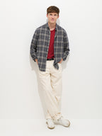 Callum Mill Check Shirt Men's Linen Cotton Blend with Chest Pocket 2