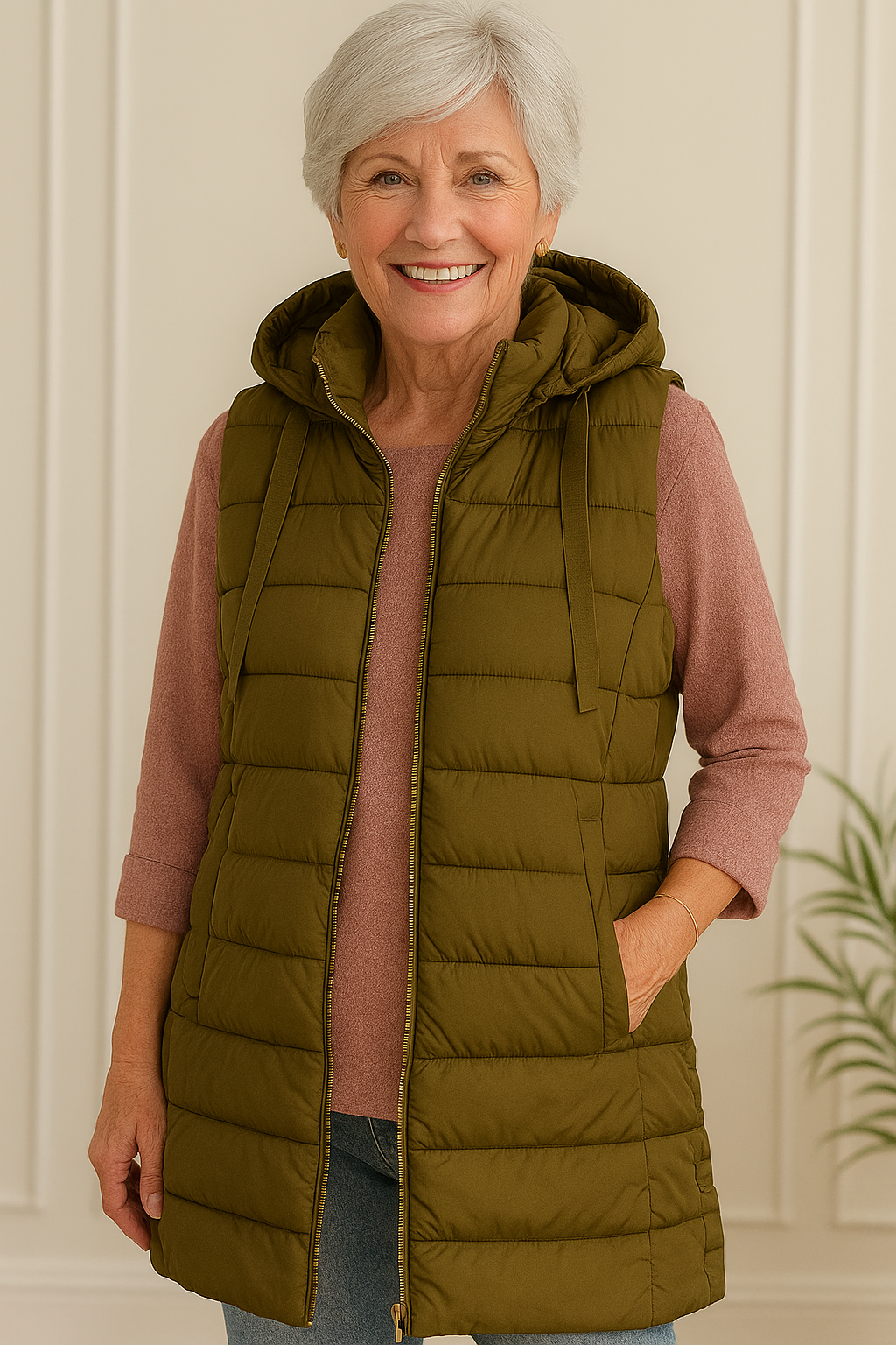 Zella | Casual Sleeveless Long Vest