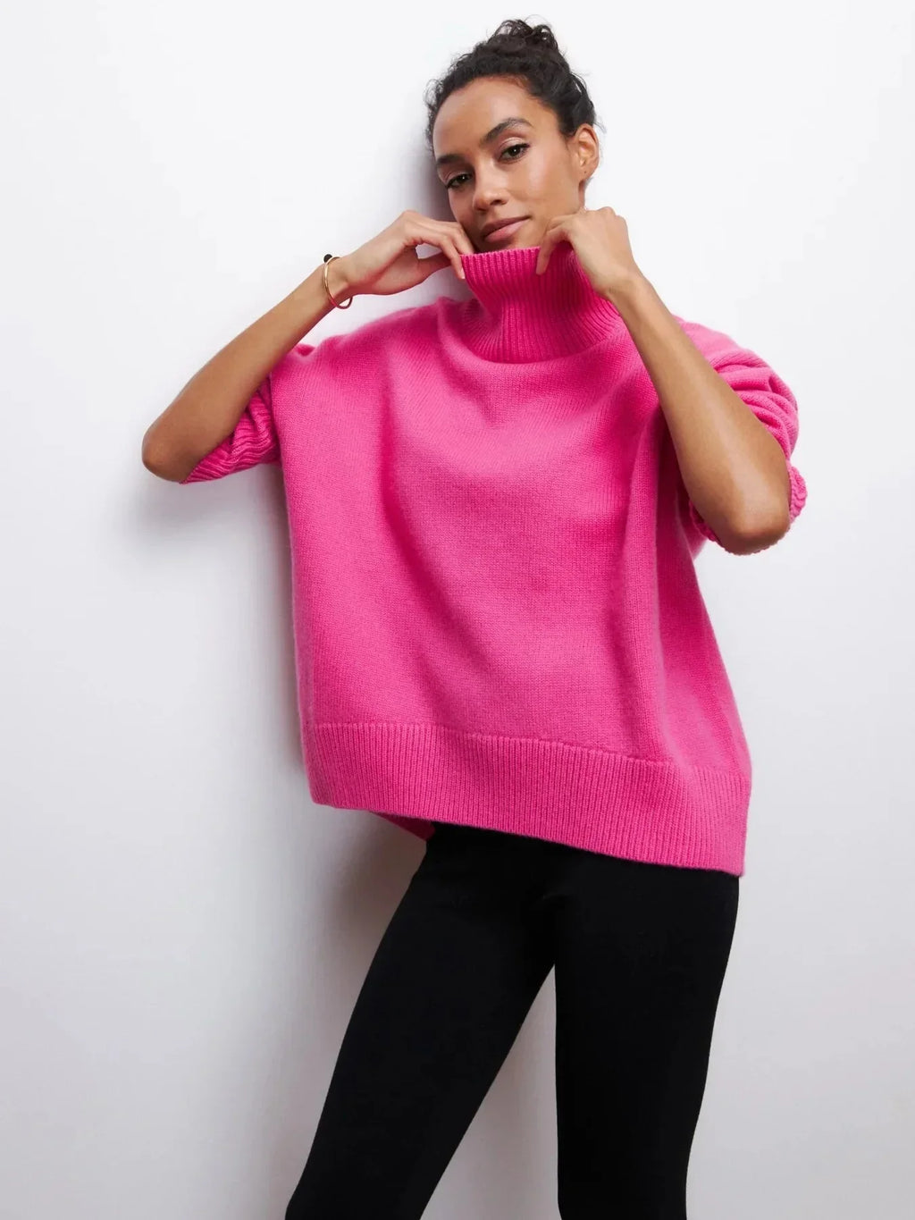 Ciara | Oversized Ribbed Turtleneck Sweater for Women