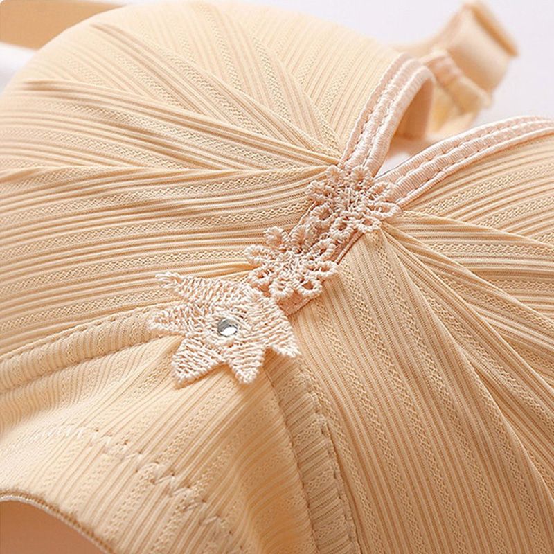 Plus size bra in soft blush pink, featuring adjustable straps and a non-wired, comfortable design. 8