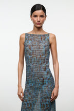 Cressida YUCA COVERUP DRESS Sheer Chiffon Maxi with Shell Print 2