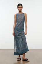 Cressida YUCA COVERUP DRESS Sheer Chiffon Maxi with Shell Print 4