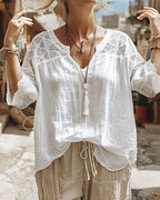 Cynthia V-Neck Blouse 1