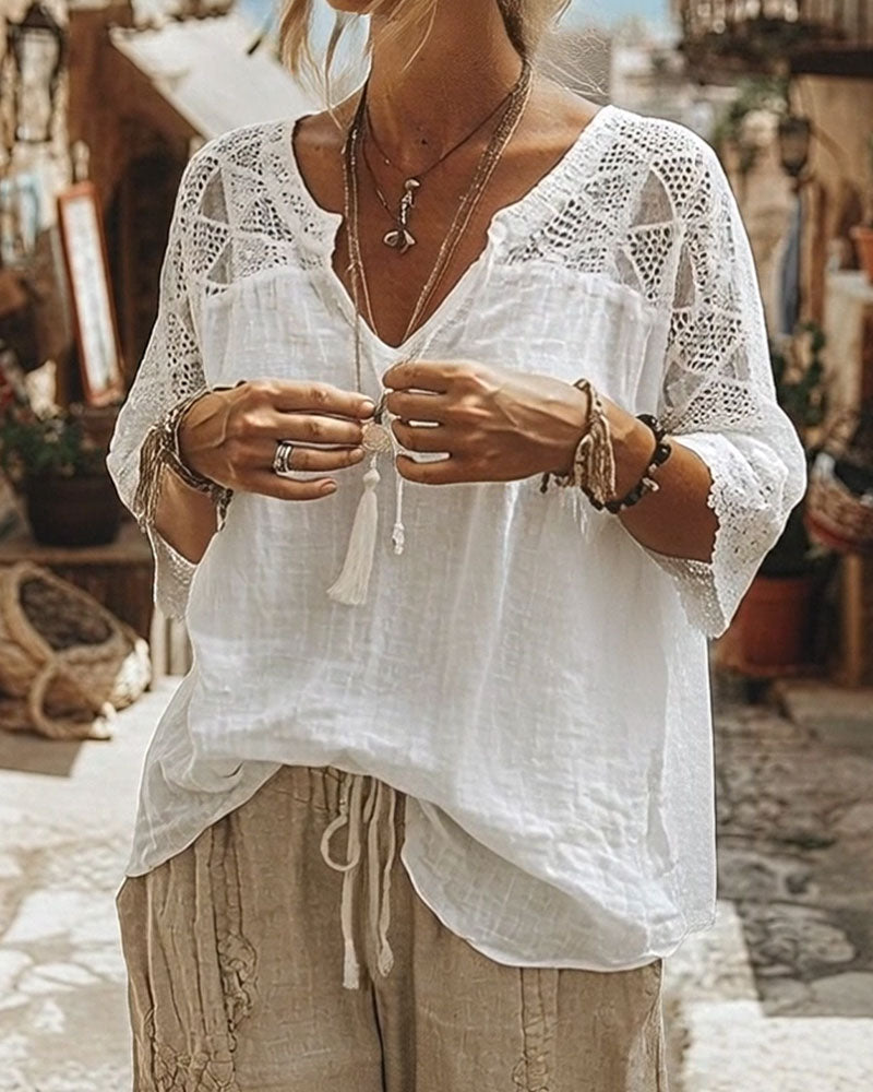 Cynthia V-Neck Blouse 3