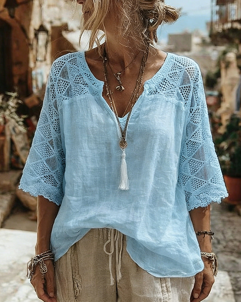 Cynthia V-Neck Blouse 4