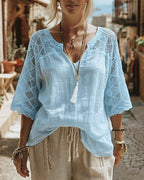 Cynthia V-Neck Blouse 6