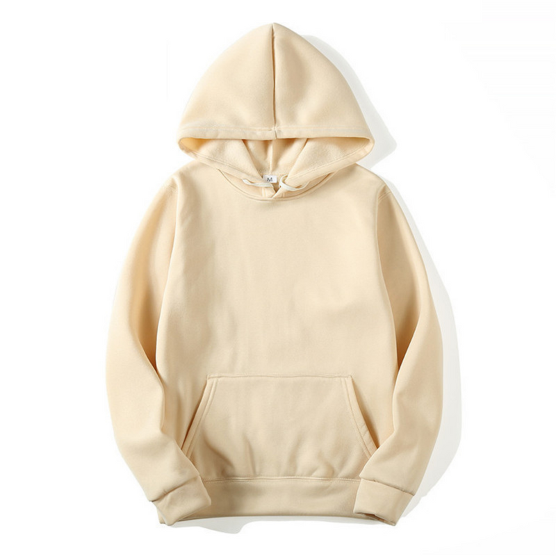 Men's pullover hoodie with a drawstring hood and kangaroo pocket.